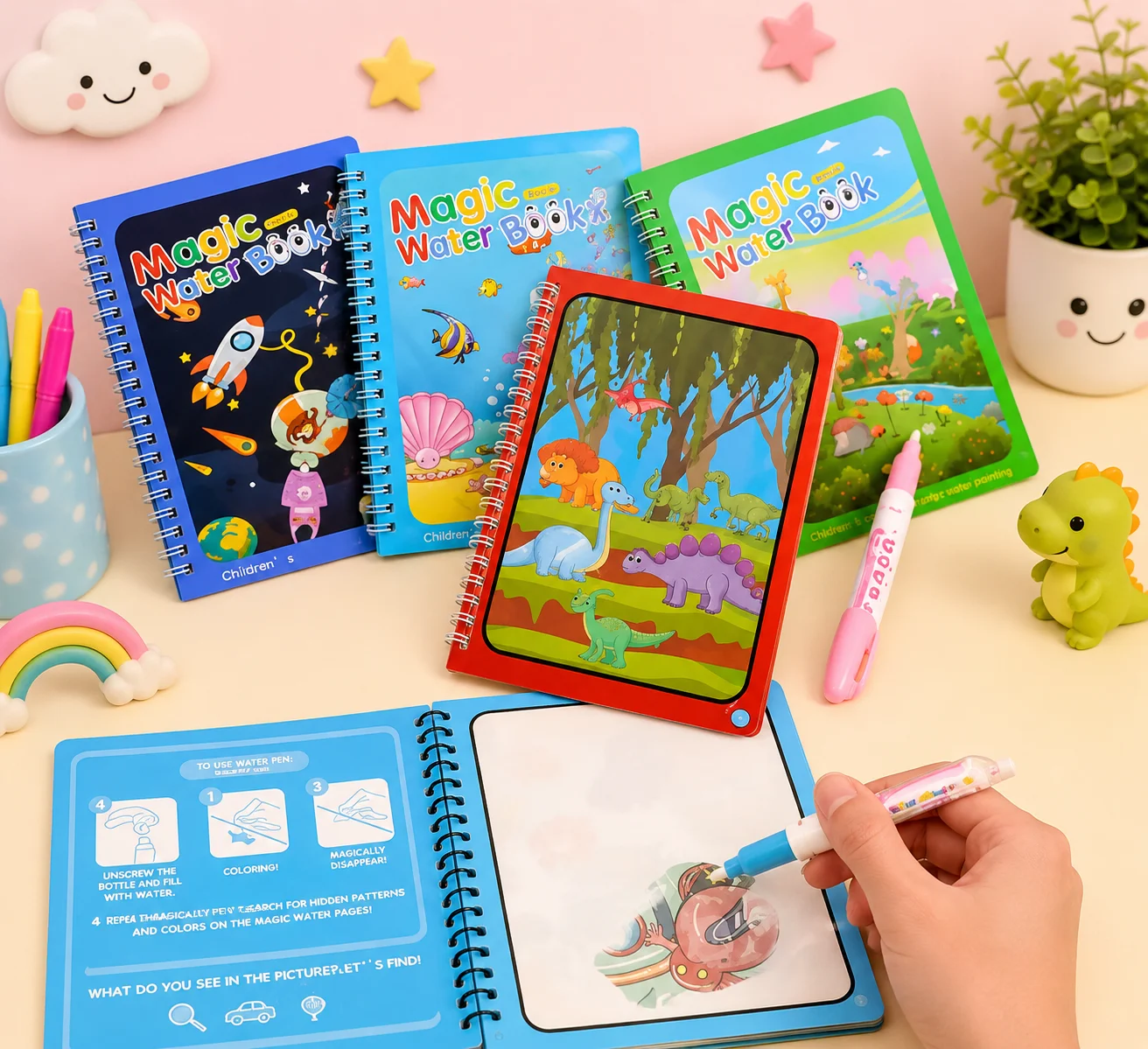 Magic Water Colouring Book