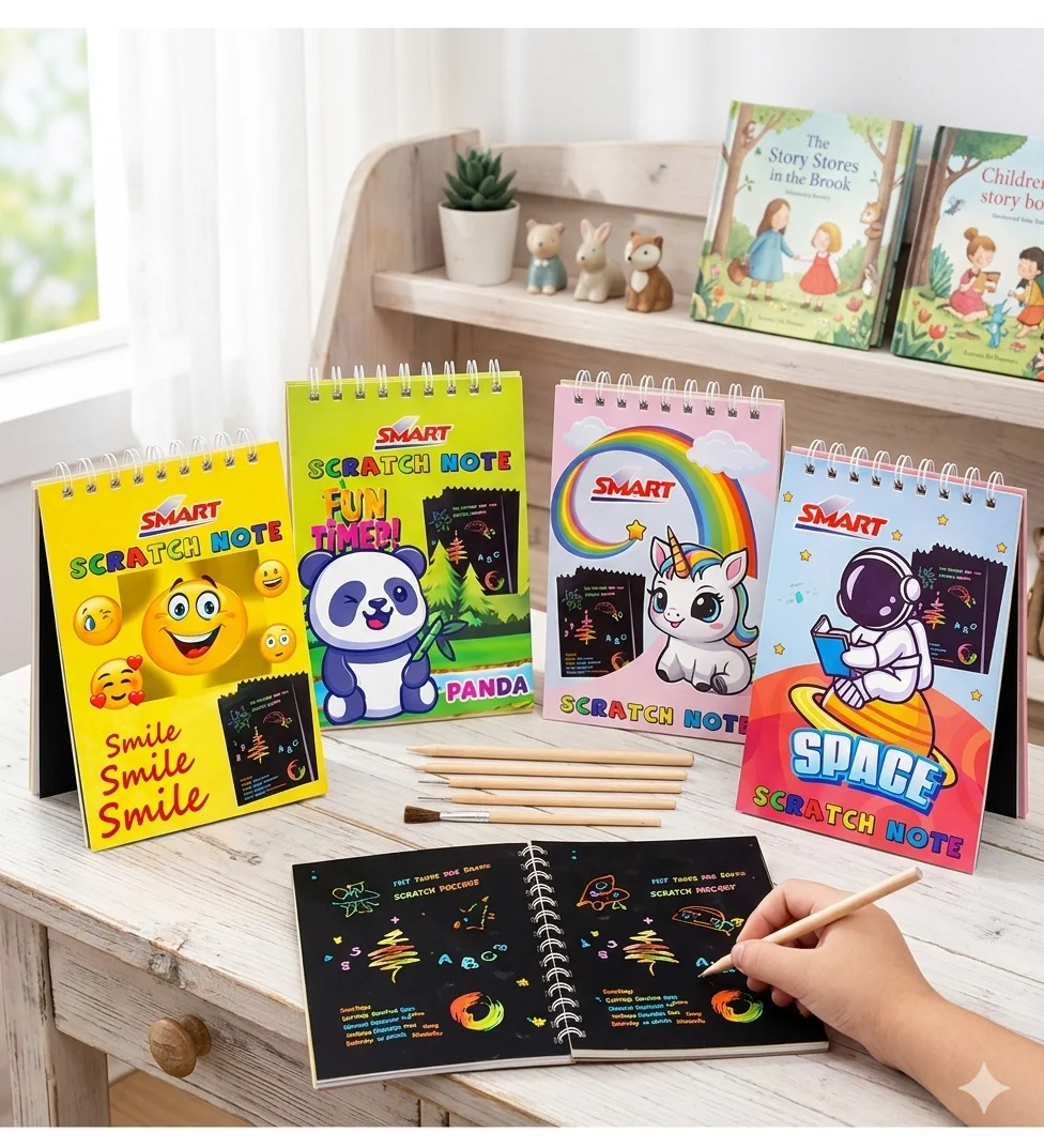 Scratch Notebook With Wooden Stylus