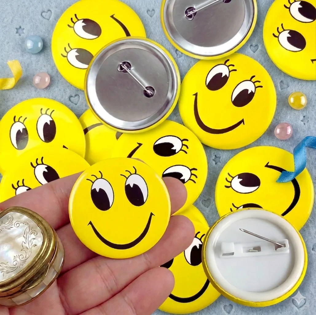 Smiley Badge 4.4cm