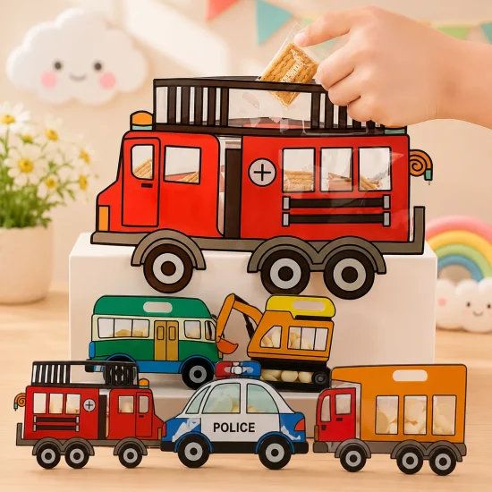 Vehicle Theme Plastic Gift Bag Ziplock