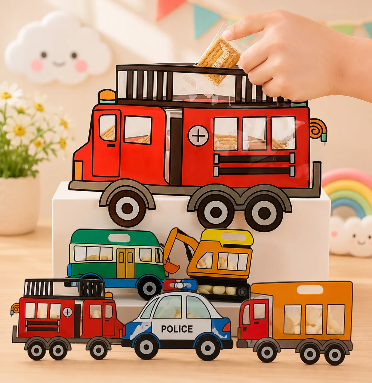 Vehicle Theme Plastic Gift Bag Ziplock