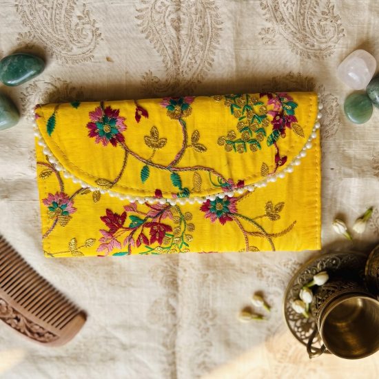 Embroidered Handicraft Clutch