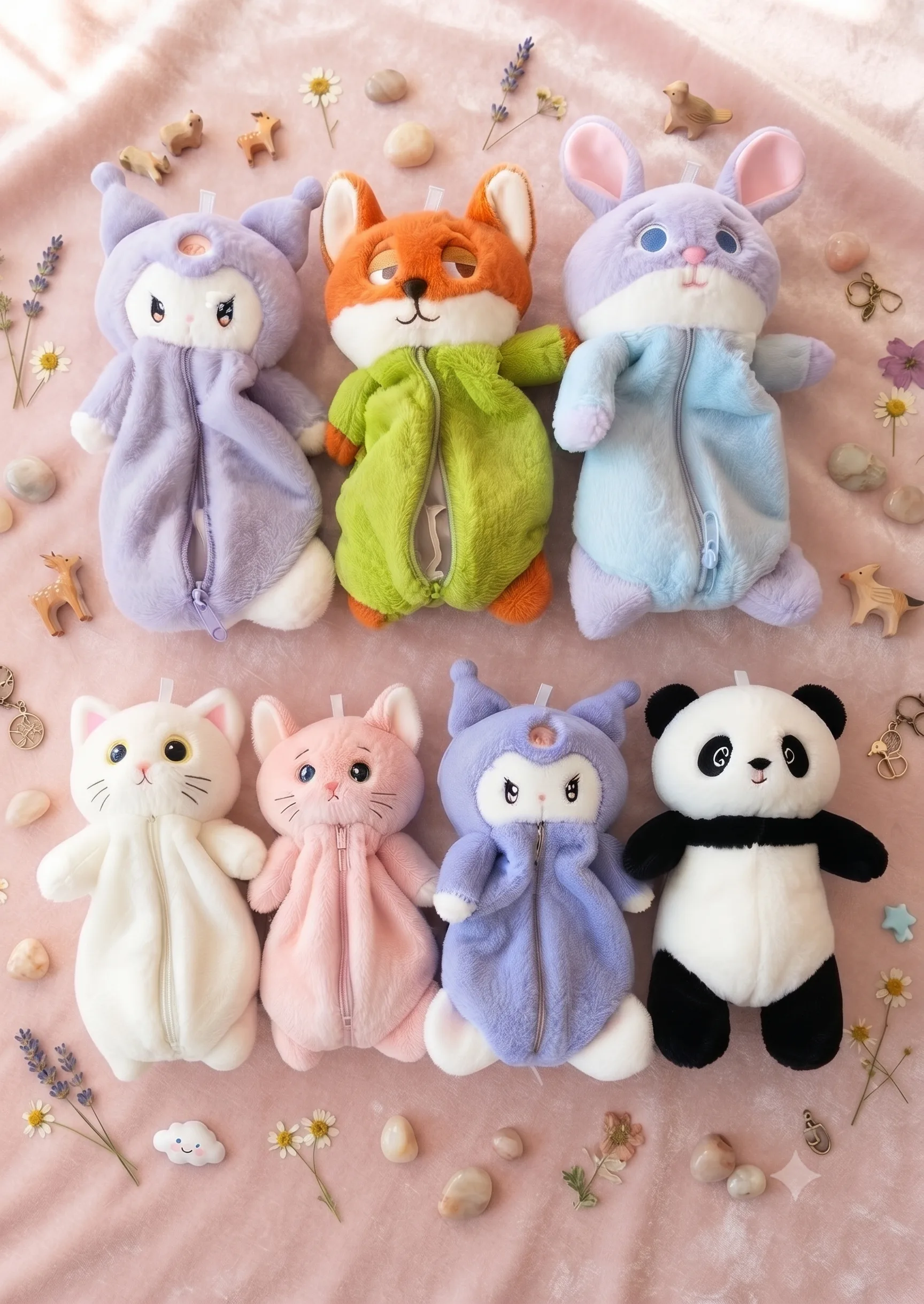 Cuddly Critter Pencil Pouches