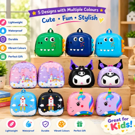 3D Cartoon Backpack For Kids